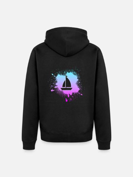 Sail - Unisex Premium Organic Zip Hoodie - black