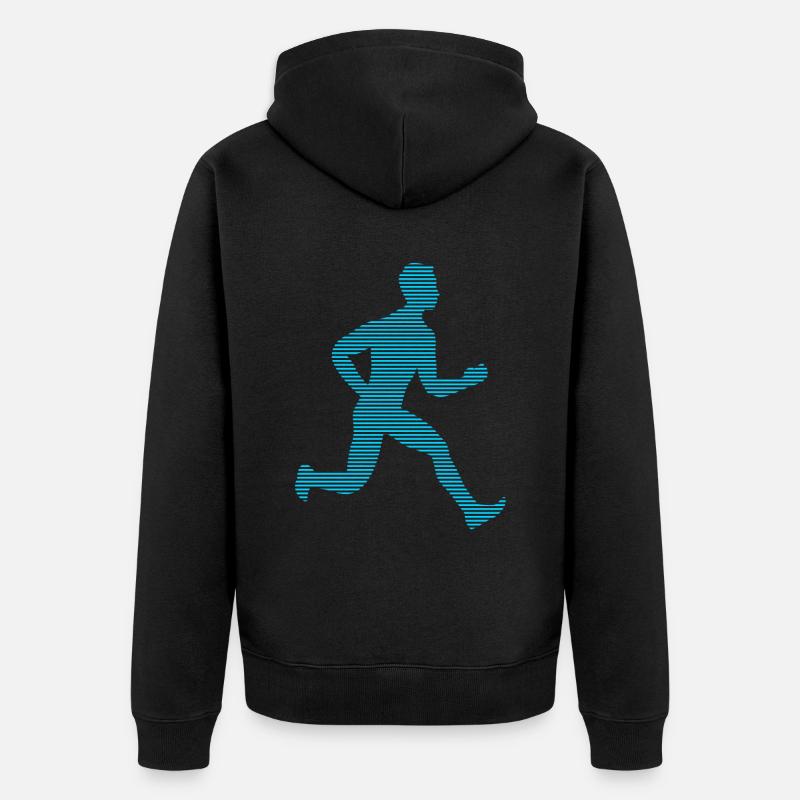 Faire du jogging - Veste à capuche bio Premium Unisexe - noir