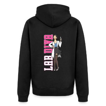 Lab Technician Lab Diva Medical Healthcare Science - Unisex Premium Organic Zip Hoodie - black - Back - Nico (187cm)