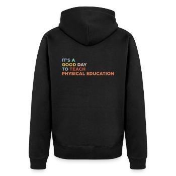 Enseigner les professeurs d’éducation physique - Veste à capuche bio Premium Unisexe - noir - Dos - Nico (187cm)