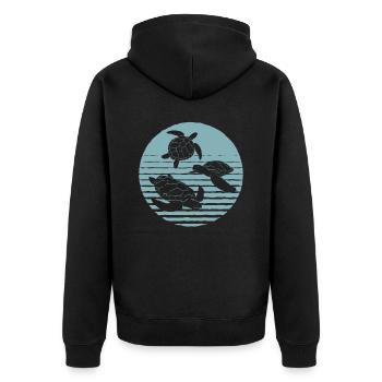 Tortue - Veste à capuche bio Premium Unisexe - noir - Dos - Nico (187cm)