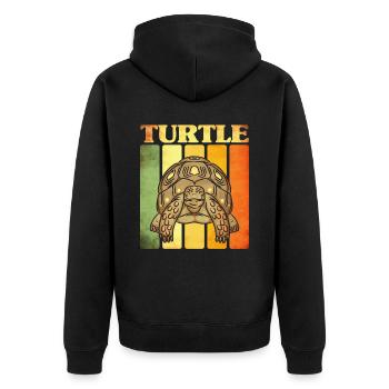 Tortue - Veste à capuche bio Premium Unisexe - noir - Dos - Nico (187cm)