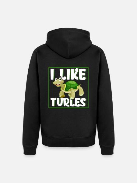 I Like Turles - Unisex Premium Bio Zip Hoodie - Schwarz