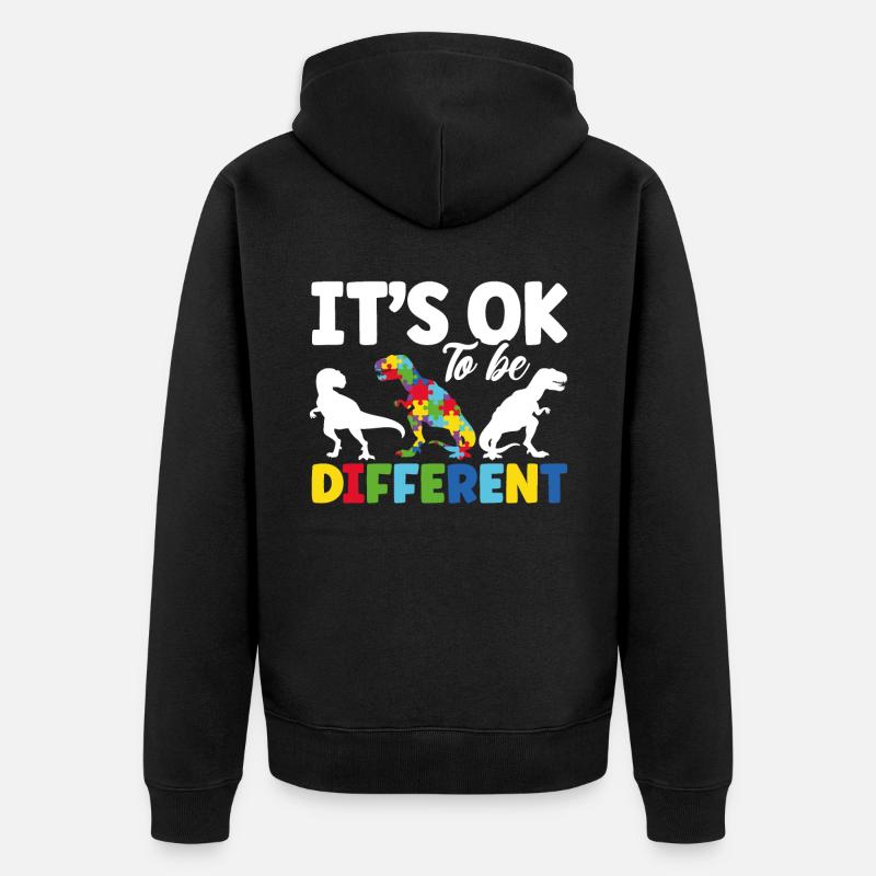 C’est OK d’être différent - Veste à capuche bio Premium Unisexe - noir