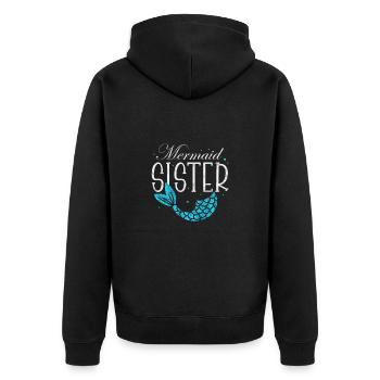 Soeur Frère Frères et sœurs Cadeau de famille - Veste à capuche bio Premium Unisexe - noir - Dos - Nico (187cm)