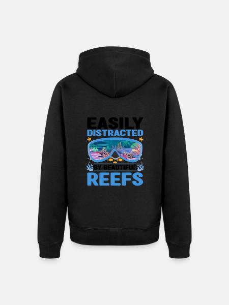 Diver - Unisex Premium Organic Zip Hoodie - black