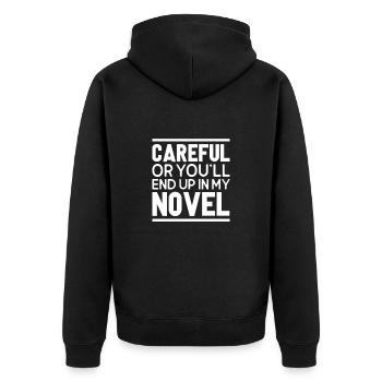 Auteur - Veste à capuche bio Premium Unisexe - noir - Dos - Nico (187cm)