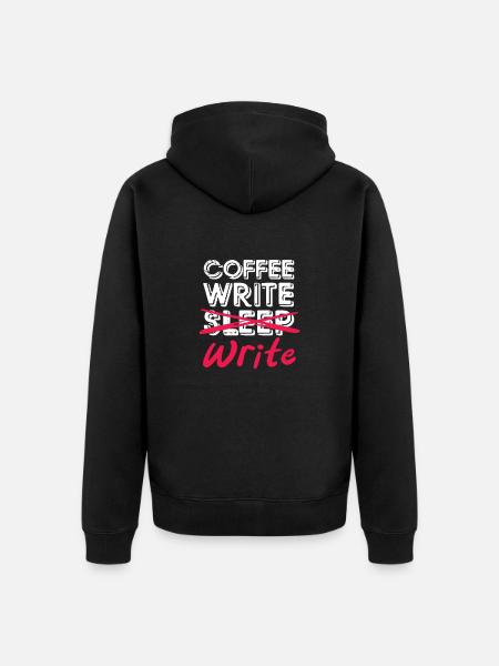 Author - Unisex Premium Organic Zip Hoodie - black