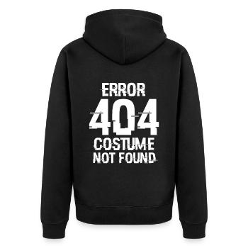 Drôles de nerds Cadeaux d’Halloween Erreur 404 Costume Pas - Veste à capuche bio Premium Unisexe - noir - Dos - Nico (187cm)