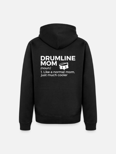 Drumline Trommeln Geschenk - Unisex Premium Bio Zip Hoodie - Schwarz