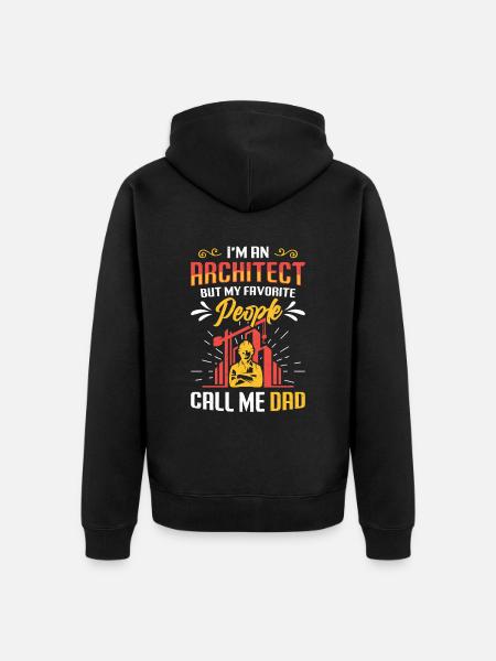 I am an architect - Unisex Premium Organic Zip Hoodie - black