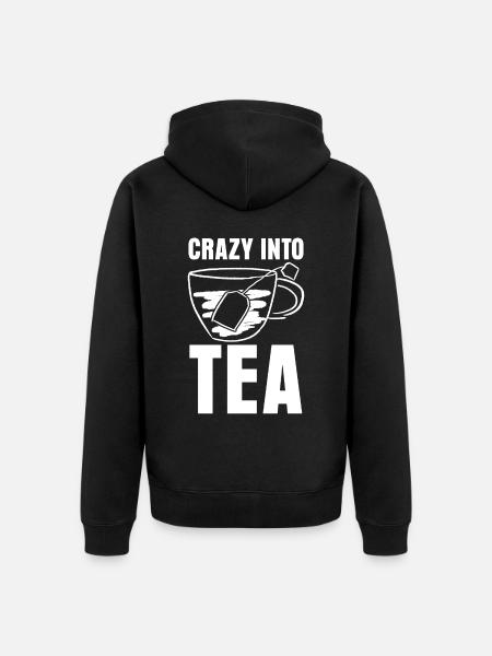 Teetasse Teetrinker Tee Teebeutel - Unisex Premium Bio Zip Hoodie - Schwarz