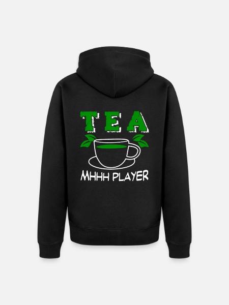 Teetrinker Tee Tasse Teamplayer Teetasse - Unisex Premium Bio Zip Hoodie - Schwarz