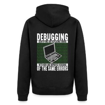 Programmeur Informaticien - Veste à capuche bio Premium Unisexe - noir - Dos - Nico (187cm)