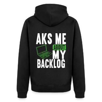 Programmeur Informaticien - Veste à capuche bio Premium Unisexe - noir - Dos - Nico (187cm)