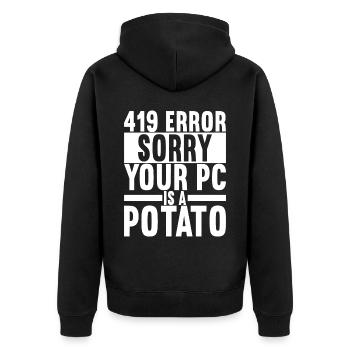 Programmer Computer Scientist - Unisex Premium Organic Zip Hoodie - black - Back - Nico (187cm)