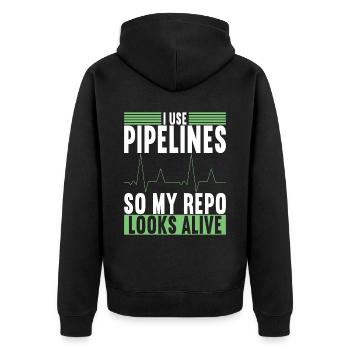 Programmeur Informaticien - Veste à capuche bio Premium Unisexe - noir - Dos - Nico (187cm)