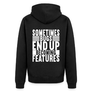 Programmer Computer Scientist - Unisex Premium Organic Zip Hoodie - black - Back - Nico (187cm)