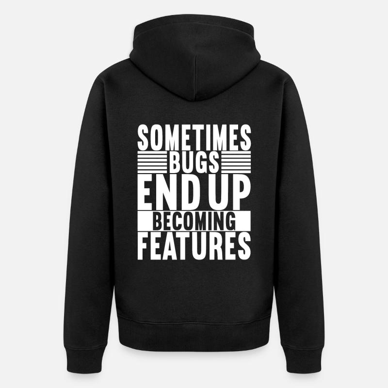 Programmer Computer Scientist - Unisex Premium Organic Zip Hoodie - black