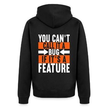 Programmer Computer Scientist - Unisex Premium Organic Zip Hoodie - black - Back - Nico (187cm)