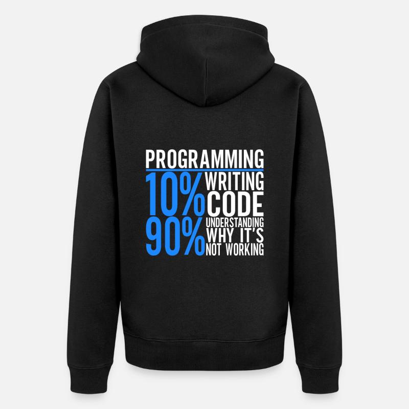 Programmer Computer Scientist - Unisex Premium Organic Zip Hoodie - black