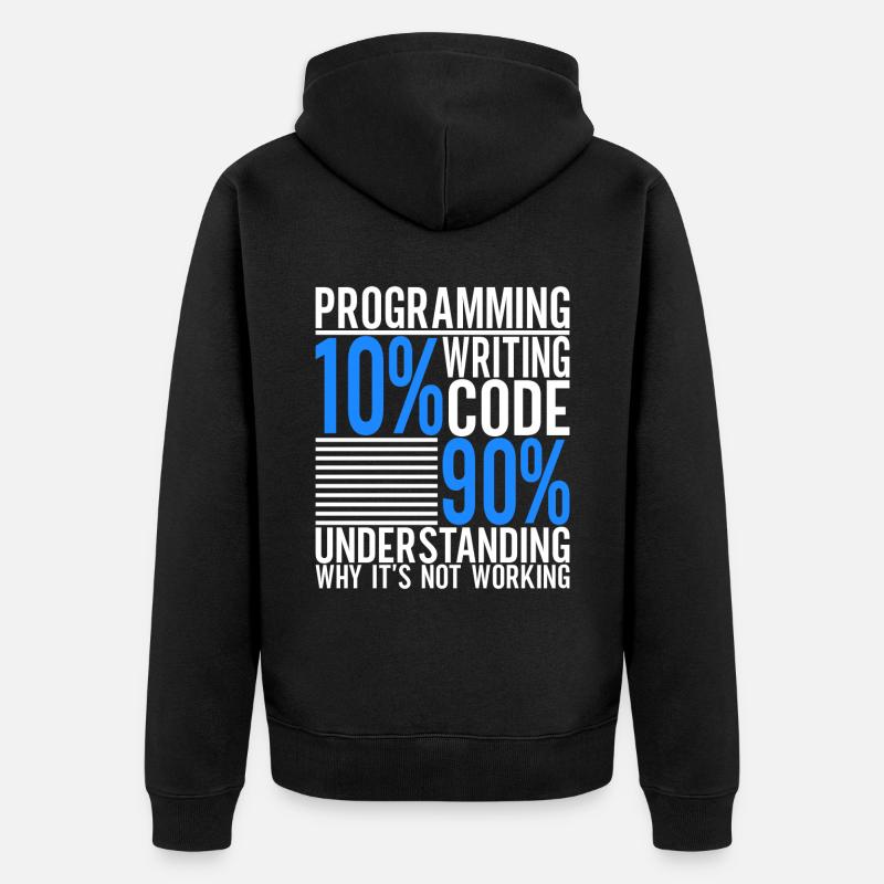 Programmierer Informatiker - Unisex Premium Bio Zip Hoodie - Schwarz