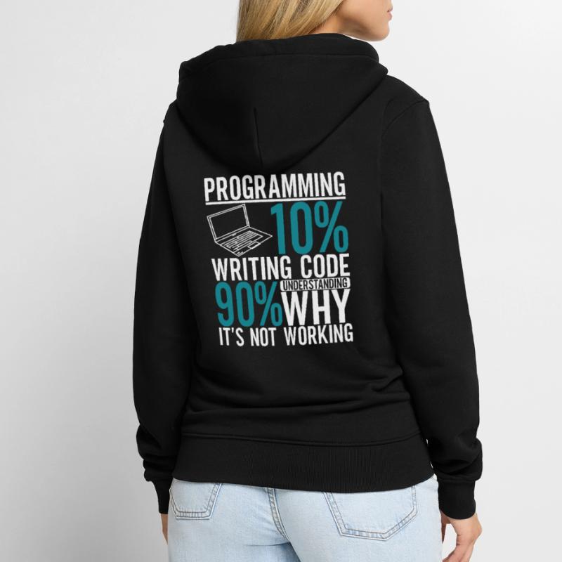 Programmierer Informatiker Unisex Premium Bio Zip Hoodie