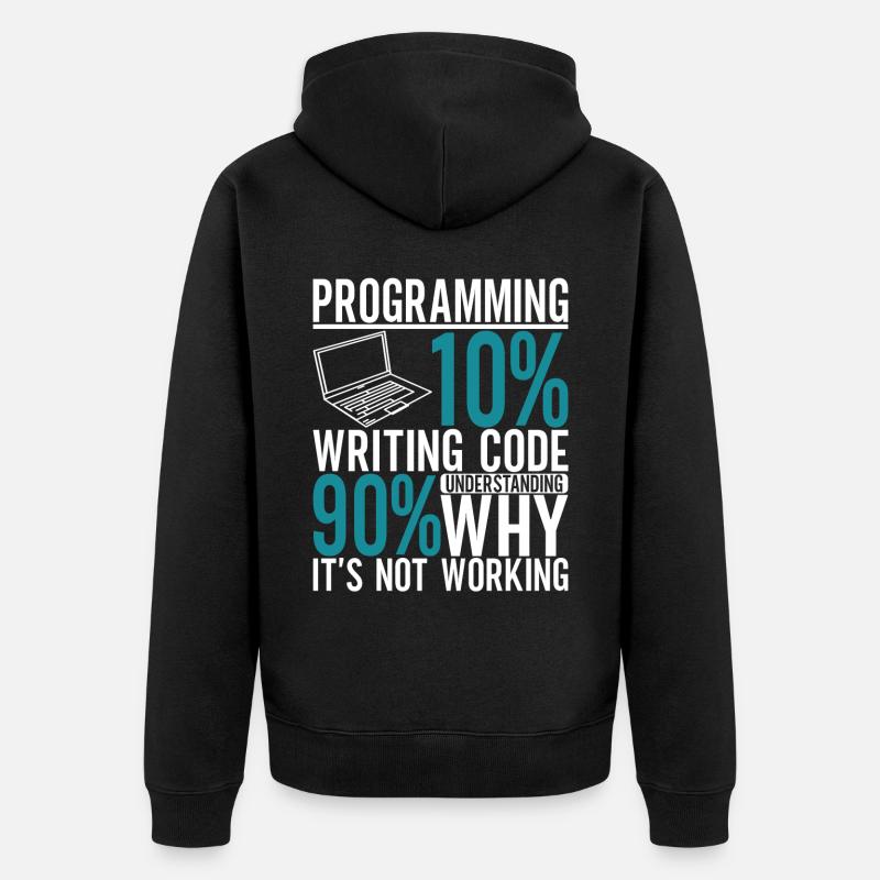 Programmer Computer Scientist - Unisex Premium Organic Zip Hoodie - black