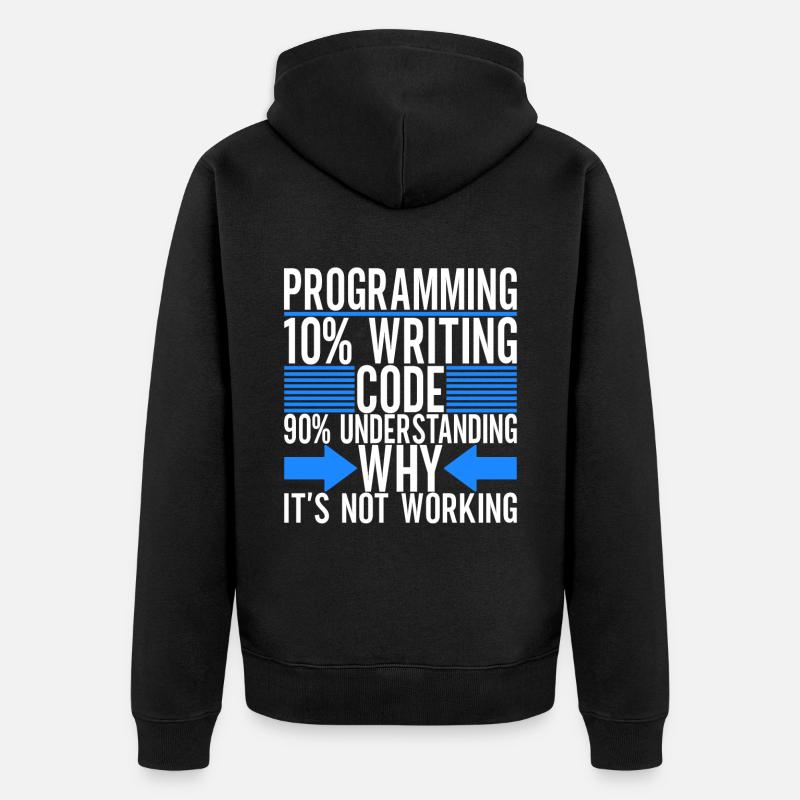 Programmer Computer Scientist - Unisex Premium Organic Zip Hoodie - black