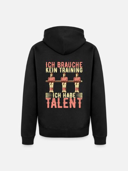 Tischfussball Tischkicker - Unisex Premium Bio Zip Hoodie - Schwarz