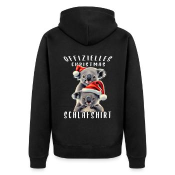 Chemise de Noël officielle Koala - Veste à capuche bio Premium Unisexe - noir - Dos - Nico (187cm)