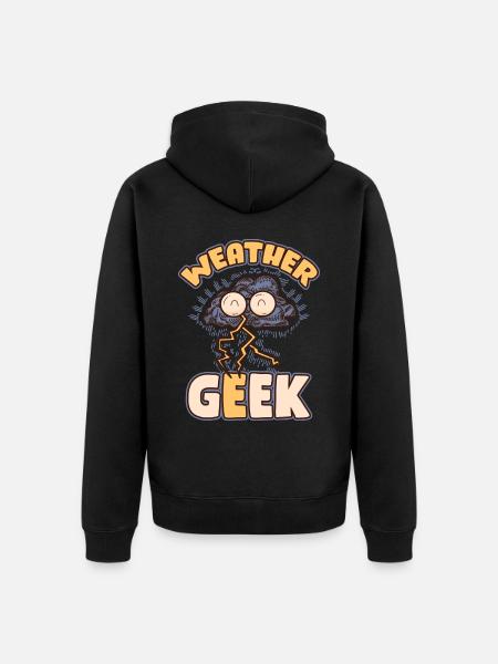 Cadeau météo Geek Météorologie - Veste à capuche bio Premium Unisexe - noir