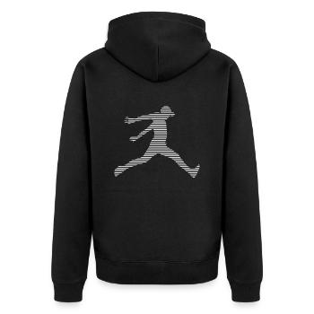 Parkour - Unisex Premium Organic Zip Hoodie - black - Back - Nico (187cm)