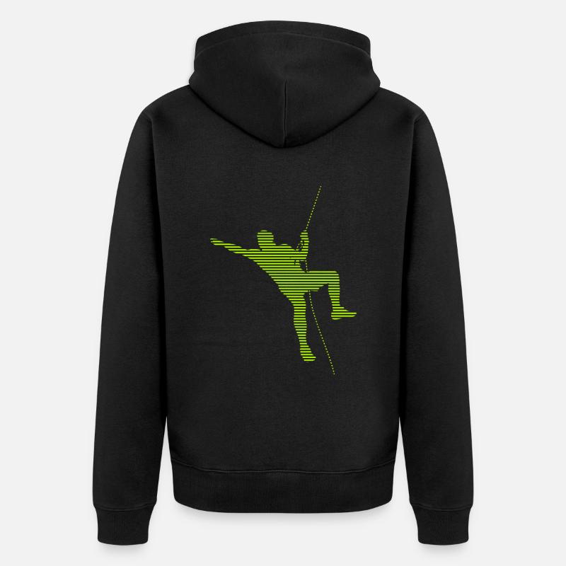 Grimper - Veste à capuche bio Premium Unisexe - noir