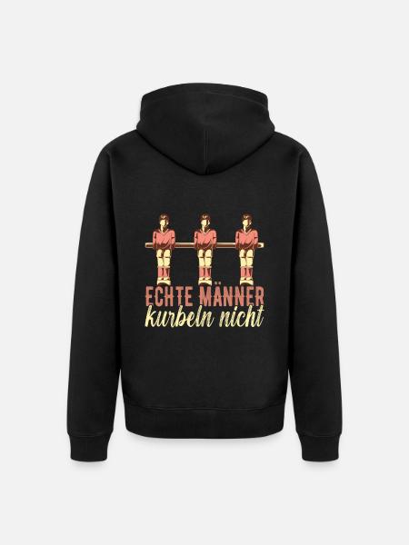Tischfussball Tischkicker - Unisex Premium Bio Zip Hoodie - Schwarz