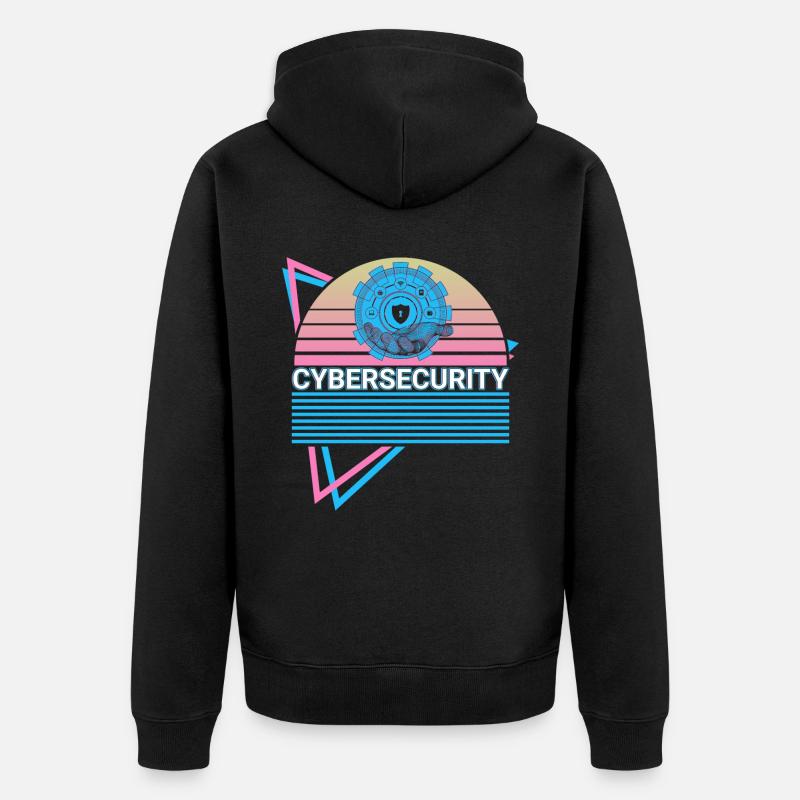 Cybersecurity Computersicherheit Cybersecurity - Unisex Premium Bio Zip Hoodie - Schwarz
