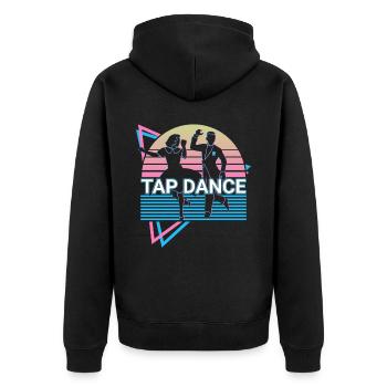 Claquettes Danse à claquettes Rétro - Veste à capuche bio Premium Unisexe - noir - Dos - Nico (187cm)