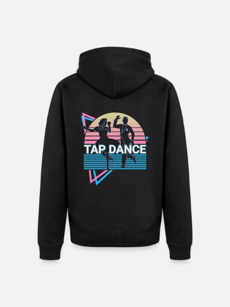 Tap Dance Tap Dance Retro - Unisex Premium Organic Zip Hoodie - black