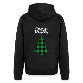 Joyeux Noël Drôle de Chemise de Noël - Veste à capuche bio Premium Unisexe - noir - Dos - Nico (187cm)