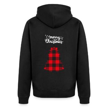 Joyeux Noël Drôle de Chemise de Noël - Veste à capuche bio Premium Unisexe - noir - Dos - Nico (187cm)