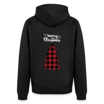 Joyeux Noël Drôle de Chemise de Noël - Veste à capuche bio Premium Unisexe - noir - Dos - Nico (187cm)