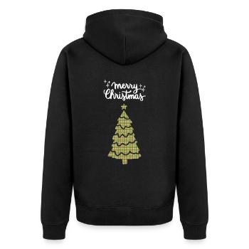 Joyeux Noël Drôle de Chemise de Noël - Veste à capuche bio Premium Unisexe - noir - Dos - Nico (187cm)