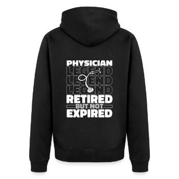 Médecin généraliste Médecin à la retraite - Veste à capuche bio Premium Unisexe - noir - Dos - Nico (187cm)