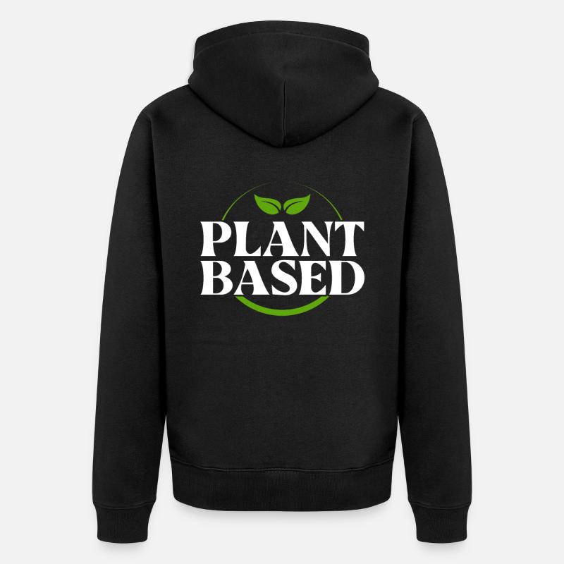 À base de plantes - Veste à capuche bio Premium Unisexe - noir
