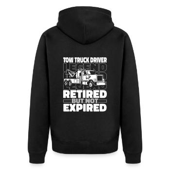 Service de remorquage Dépanneuse retirée du service - Veste à capuche bio Premium Unisexe - noir - Dos - Nico (187cm)