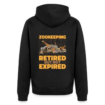 Gardien de zoo Gardien de zoo à la retraite - Veste à capuche bio Premium Unisexe - noir - Dos - Nico (187cm)