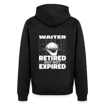 Serveur Serveuse à la retraite - Veste à capuche bio Premium Unisexe - noir - Dos - Nico (187cm)
