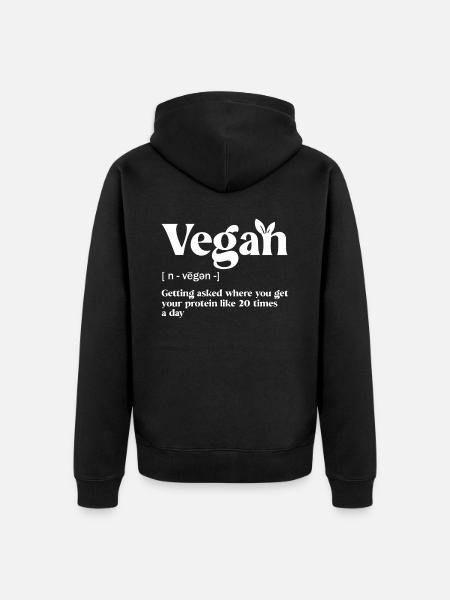 Vegan Definition - Unisex Premium Organic Zip Hoodie - black