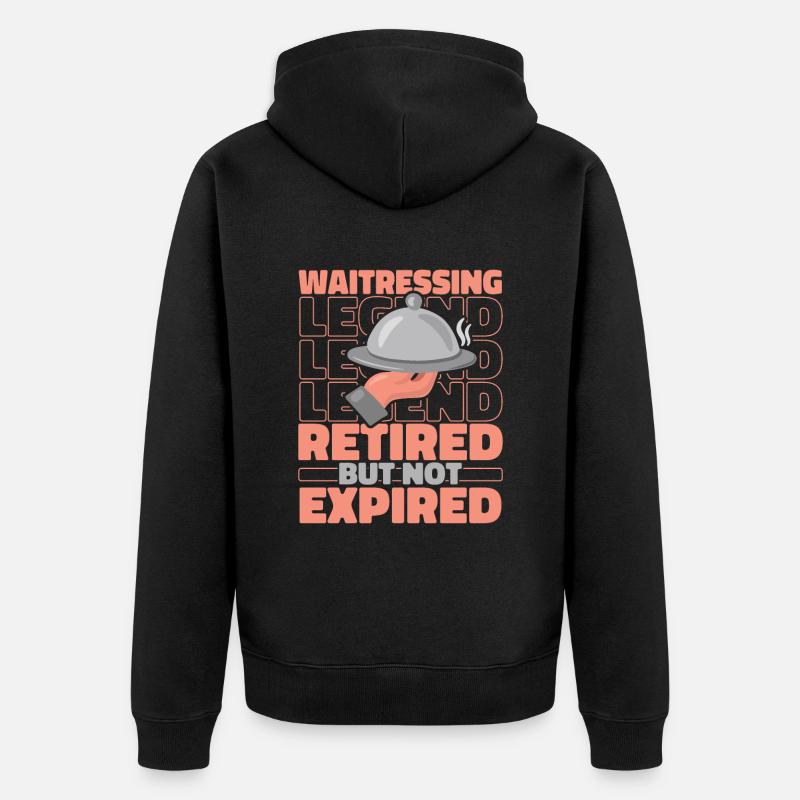 Serveur Serveuse à la retraite - Veste à capuche bio Premium Unisexe - noir