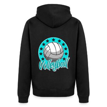 Volley-ball - Veste à capuche bio Premium Unisexe - noir - Dos - Nico (187cm)
